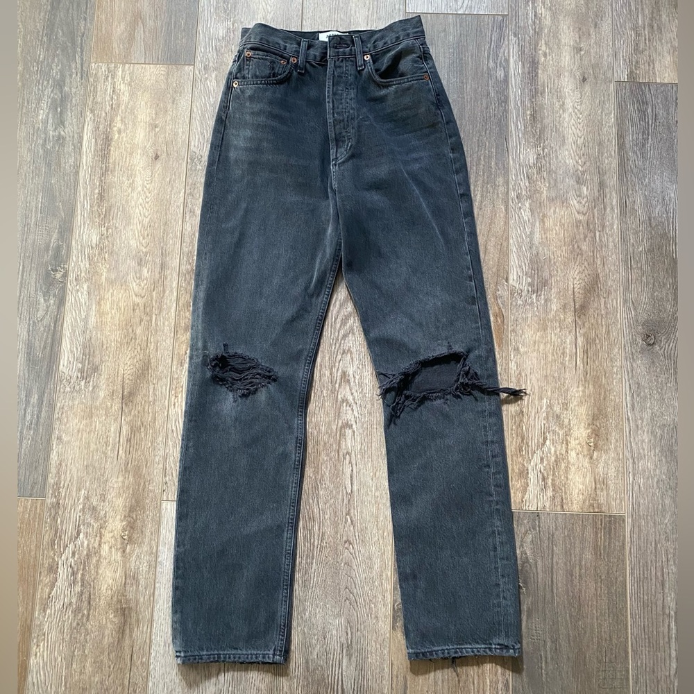 NWOT Agolde | Distressed 90's Pinch Waist Straight - Picture 1 of 6